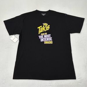 Takis Fuego Take On The Most Intense Snacks Black Trimark SS Tee Shirt Men’s L